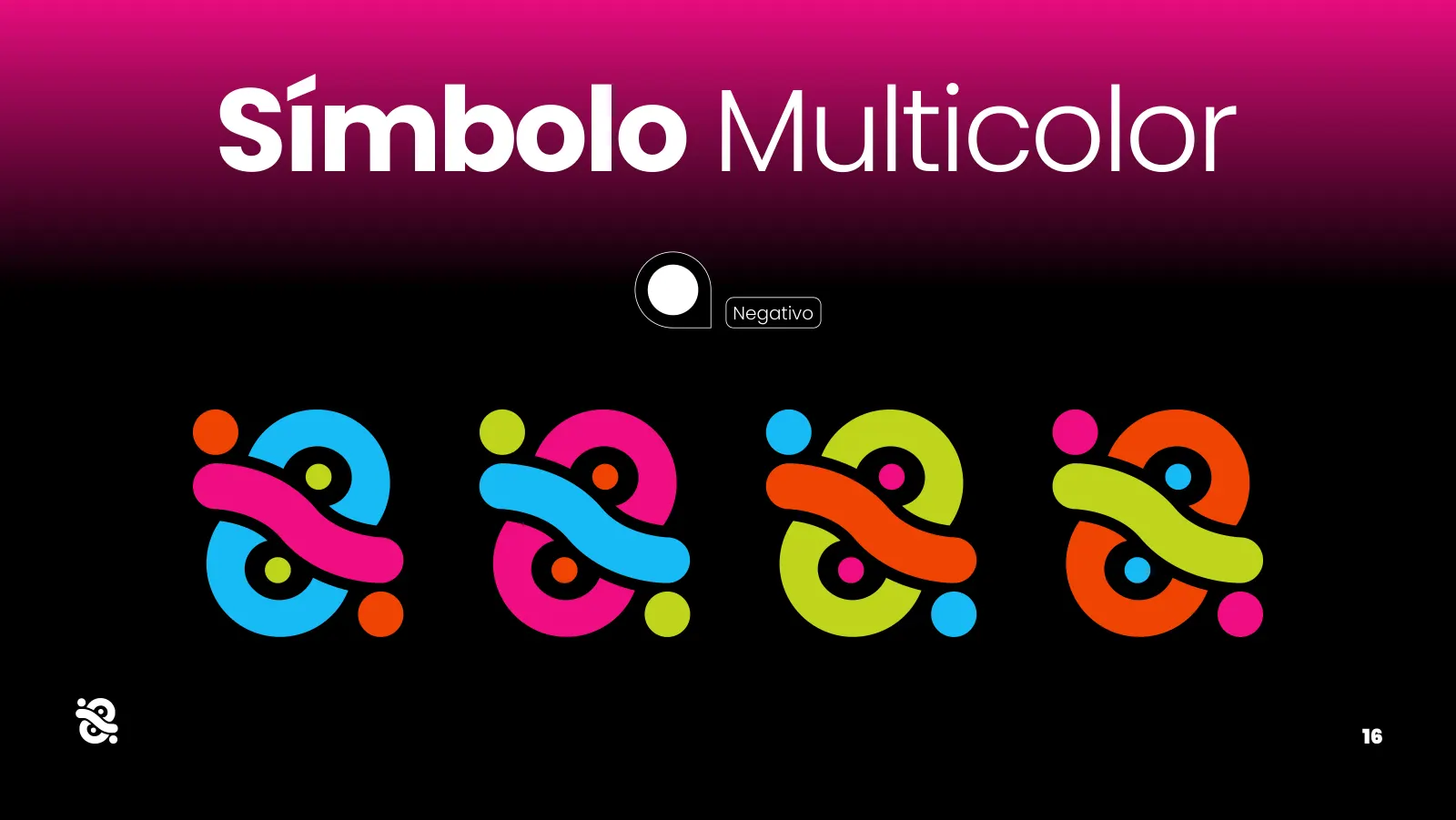 El símbolo en sus cuatro colores