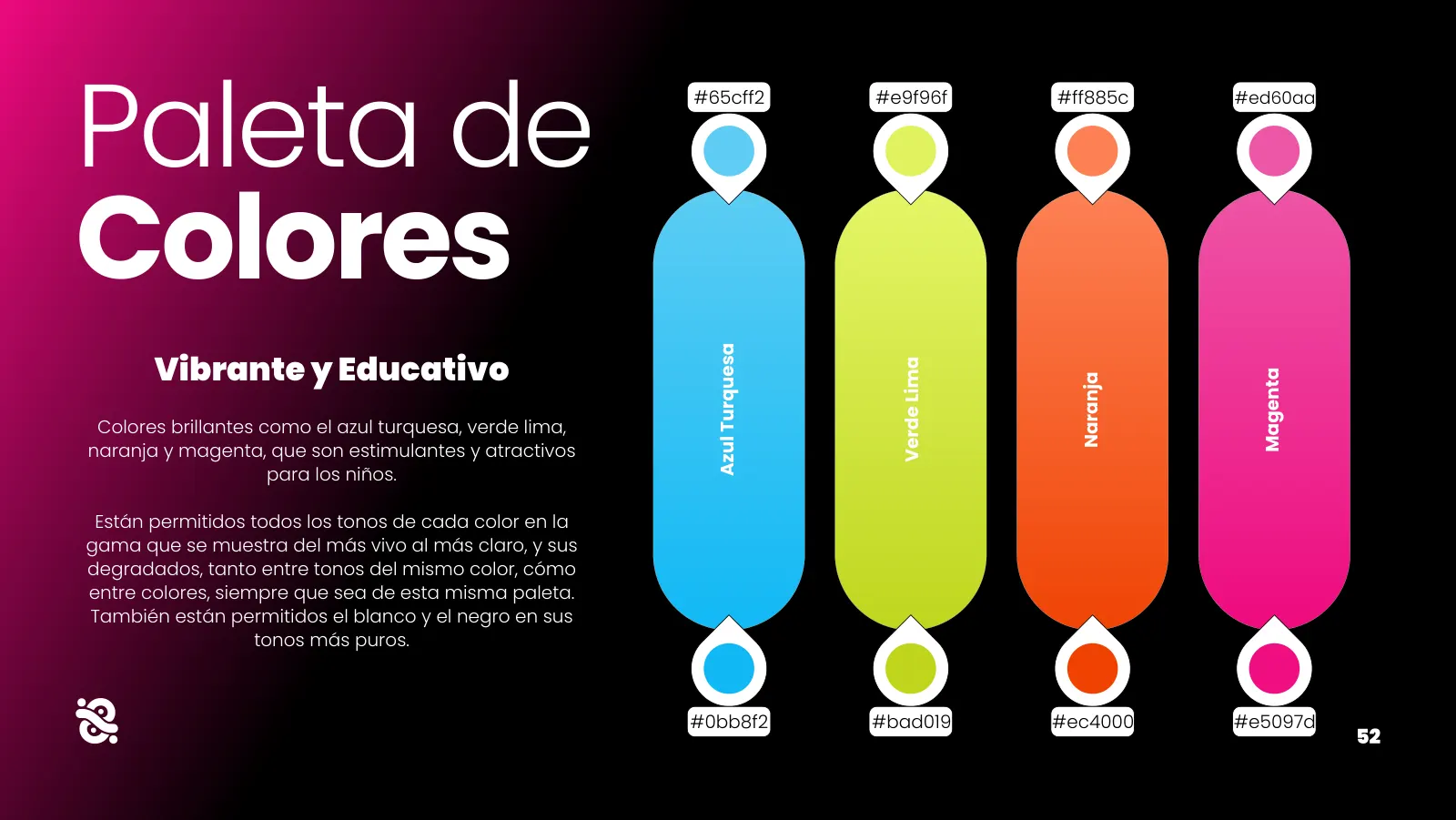 La paleta de colores