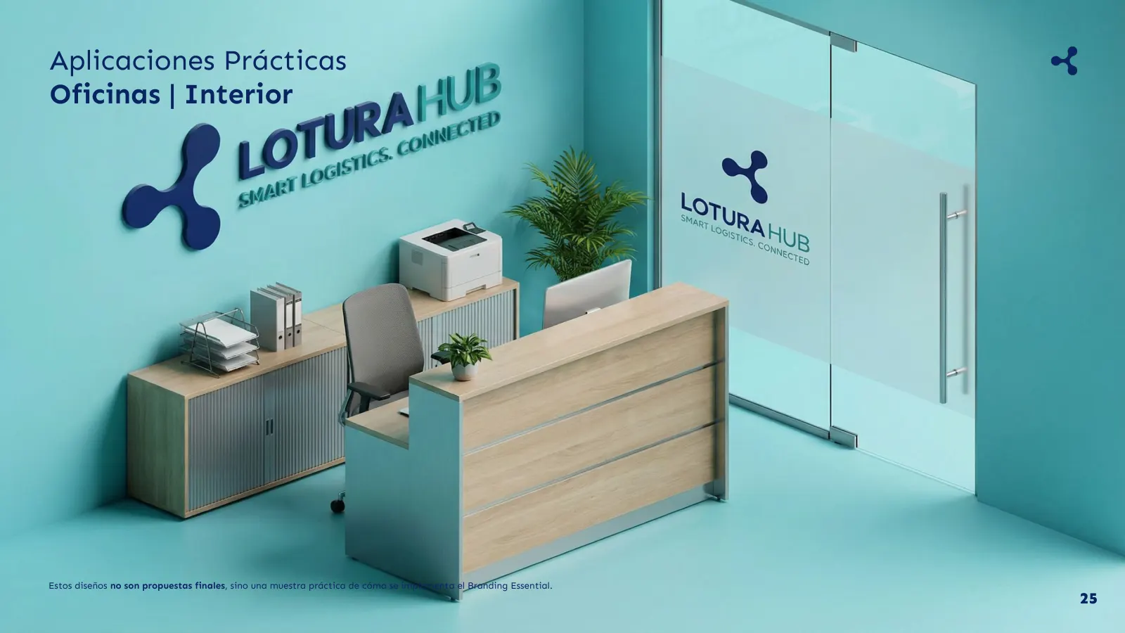 La recepción de la oficina de Lotura Hub